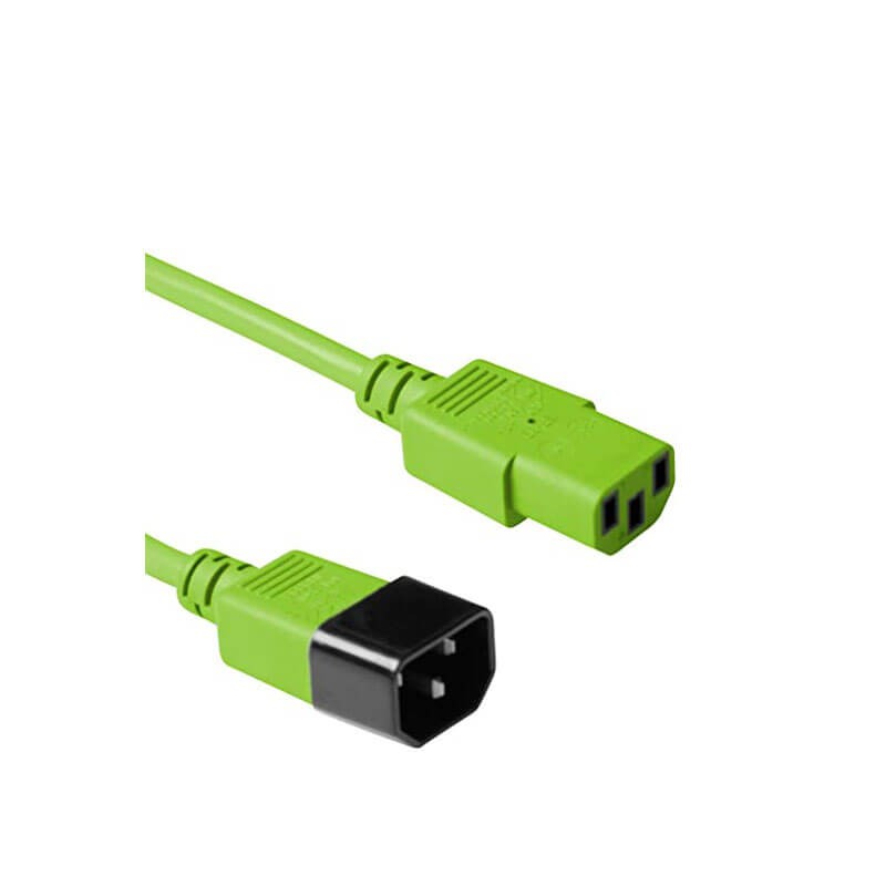 Cablu Prelungitor Alimentare C13-C14, 1.8m, AK5114, Verde