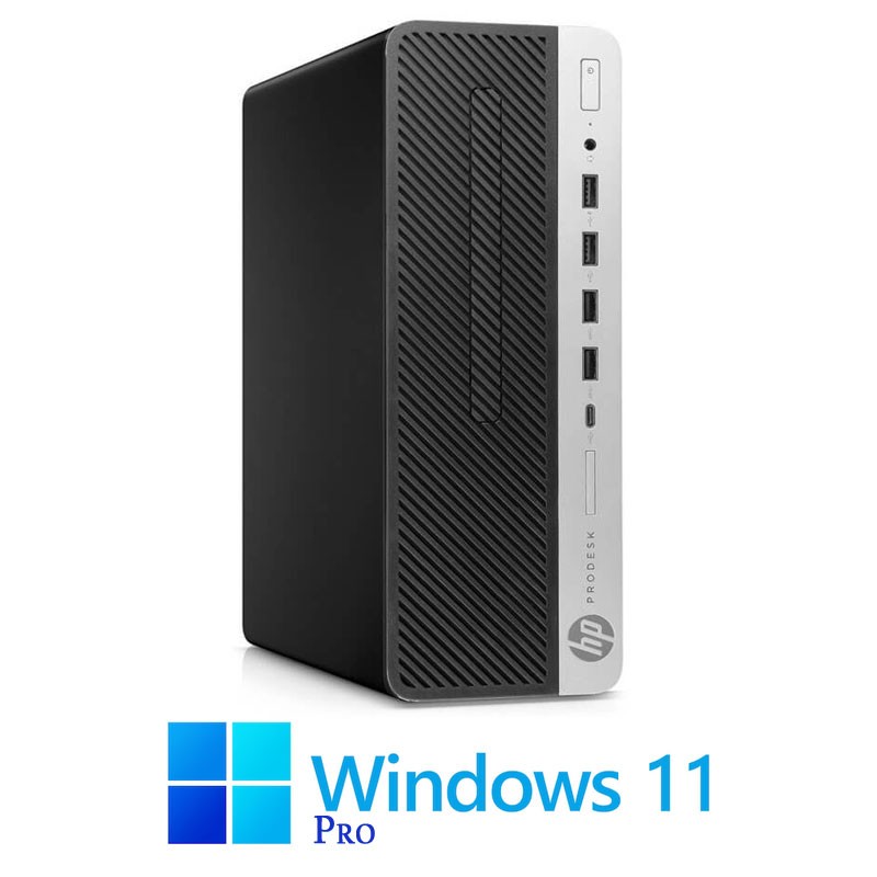 Calculatoare HP ProDesk 600 G4 SFF, Hexa Core i5-9400, 16GB DDR4, SSD, Win 11 Pro