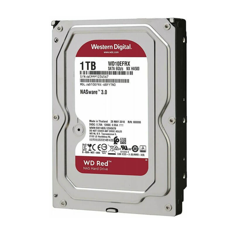 HDD Western Digital RED WD10EFRX, 1TB SATA3 6GB/S, 5.4K RPM, 64MB Cache