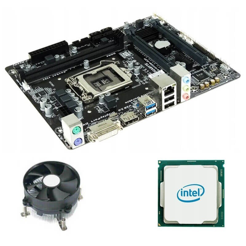 Kit Placi de baza Gigabyte GA-H110M-D2P, Intel Quad Core i5-6500, Cooler