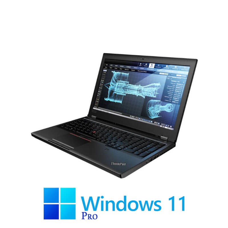 Laptopuri Lenovo P52, Hexa Core i7-8750H, 32GB DDR4, Quadro P1000, Win 11 Pro