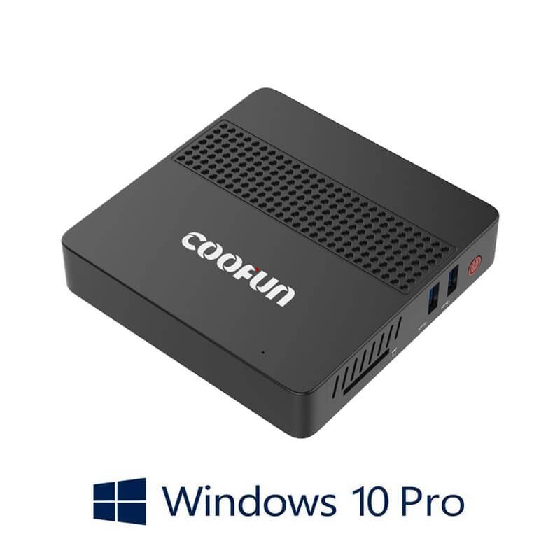 Mini Calculatoare NOU Open Box COOFUN NUC J34, Quad Core J3455, 128GB SSD, Win 10 Pro