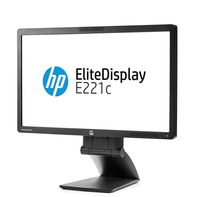 Monitor LED HP EliteDisplay E221c, IPS Full HD, Webcam