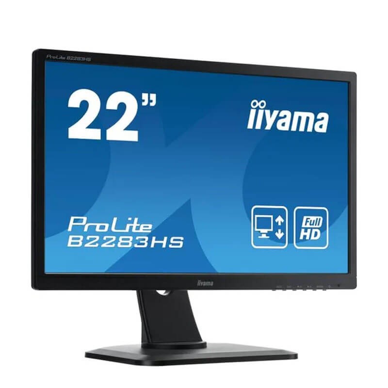 Monitor LED second hand Iiyama ProLite B2283HS-B1, Grad A-, 21.5 inci Full HD