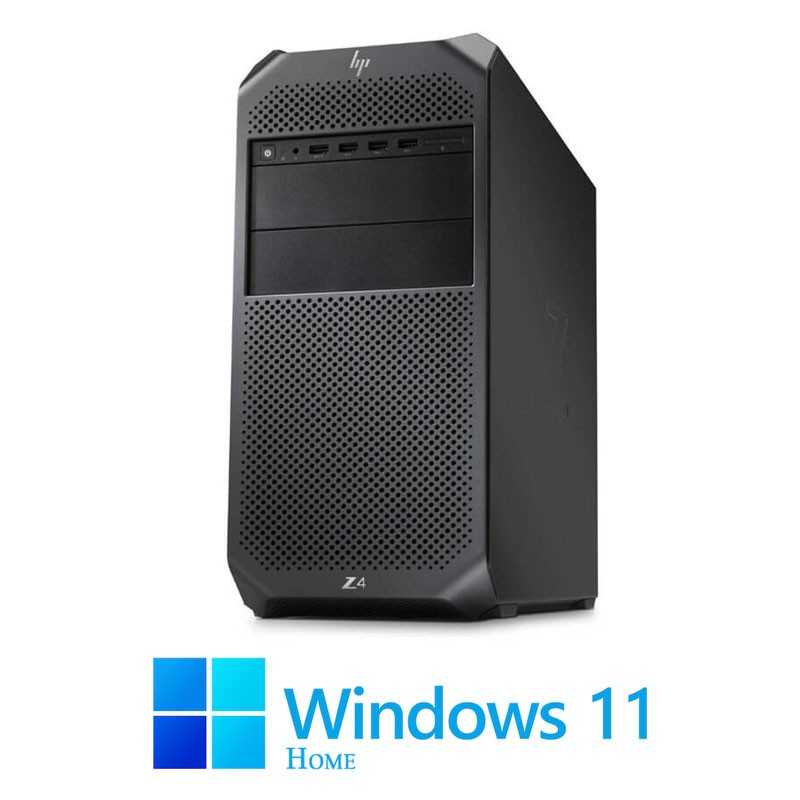 Statie grafica HP Z4 G4, Quad Core W-2123, 16GB DDR4, SSD, Quadro P400, Win 11 Home